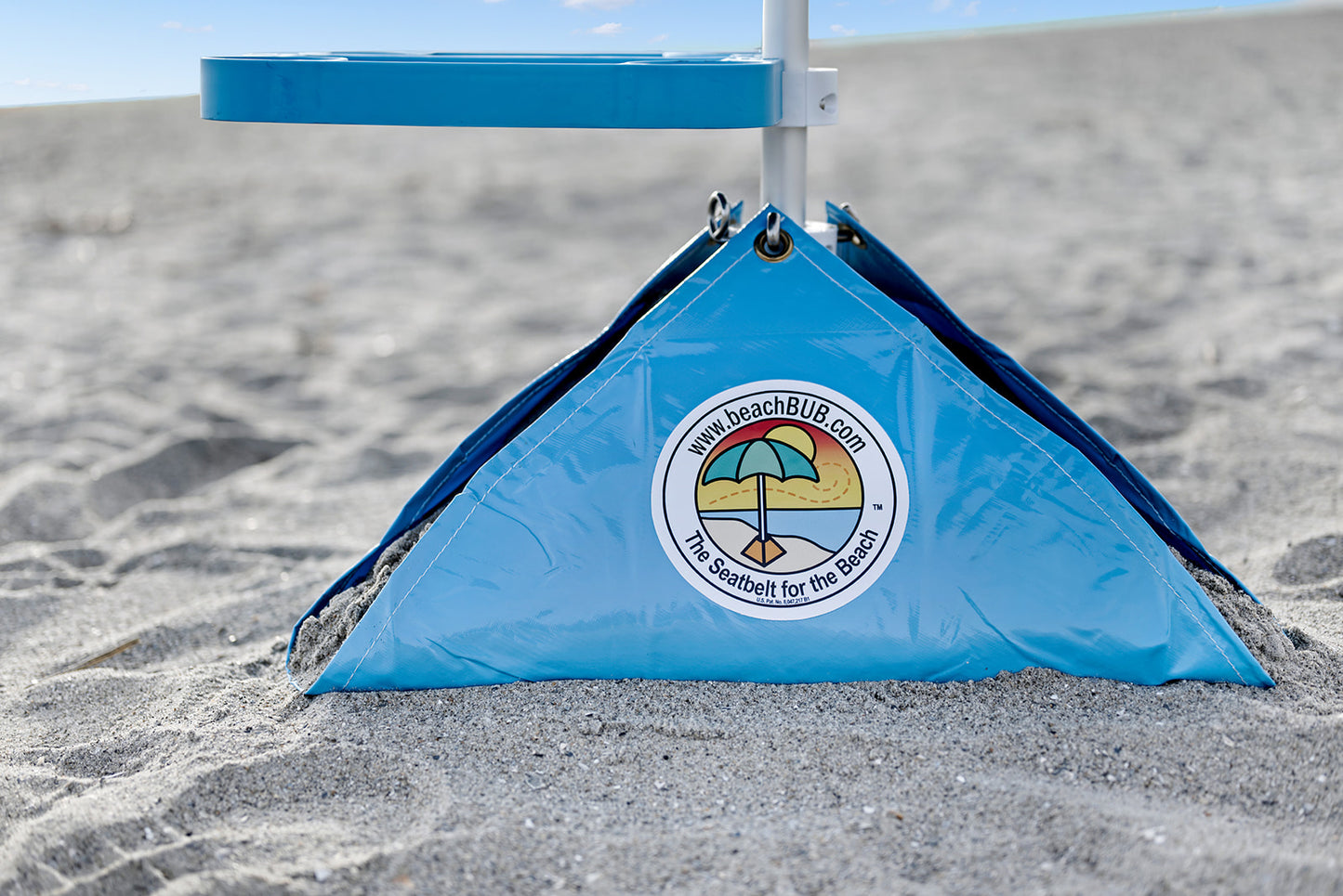 wind proof beach umbrella base for windy days at the beach