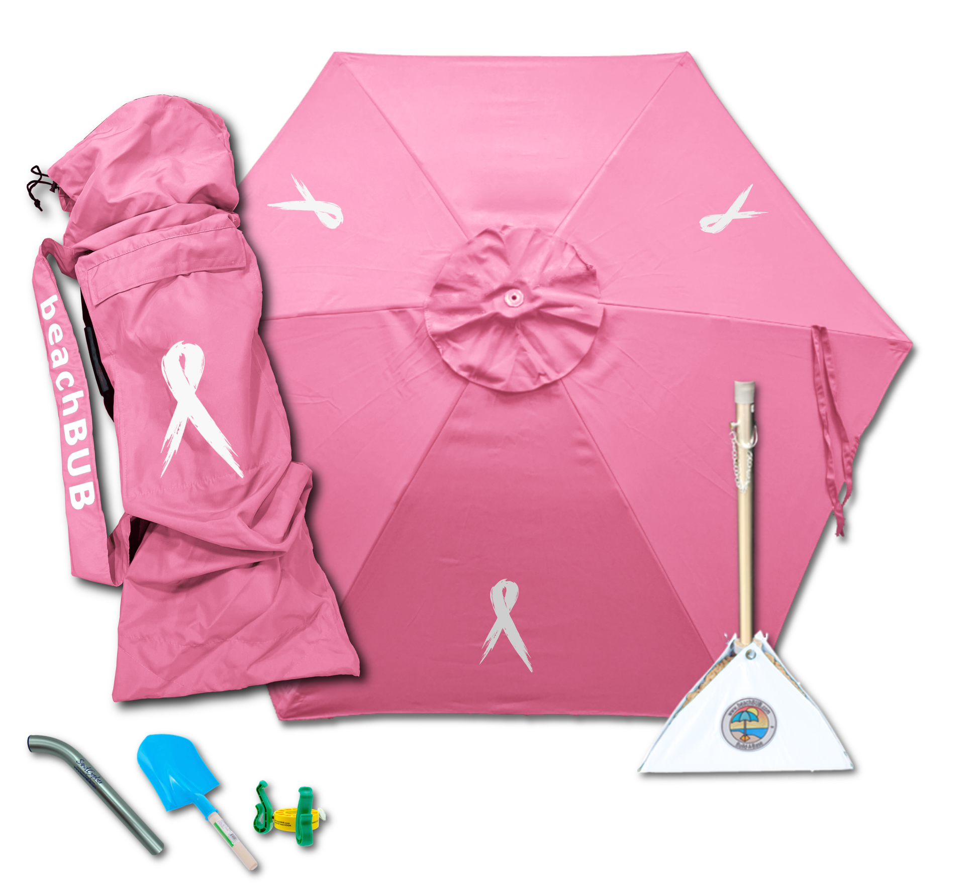 special edition pink breast cancer beach umbrella