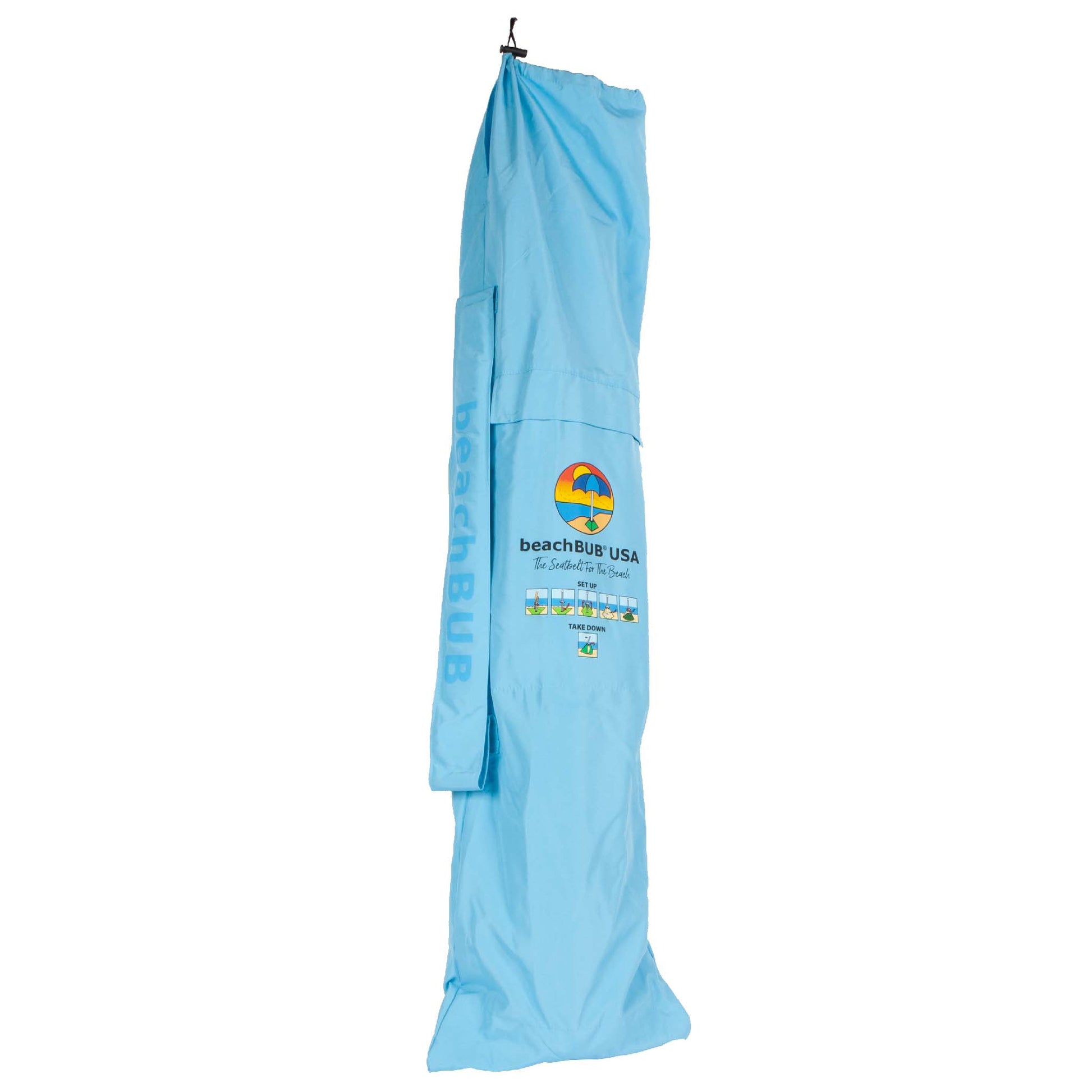 caribbean blue beach umbrella bag