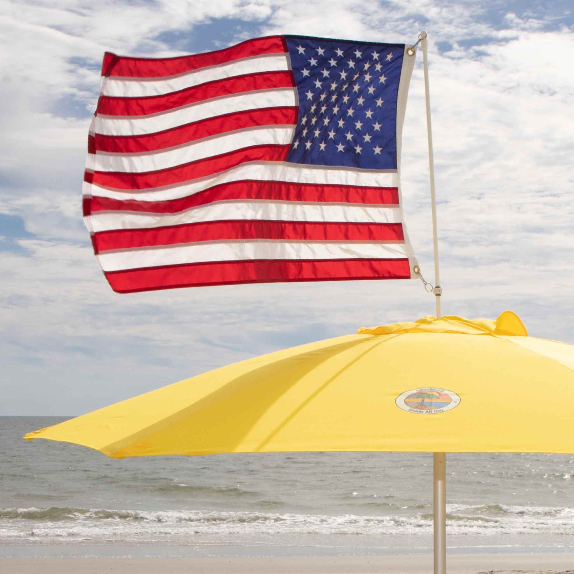 american flag pole for beach umbrella