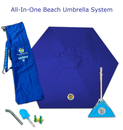 allin one wind resistant beach umbrella system